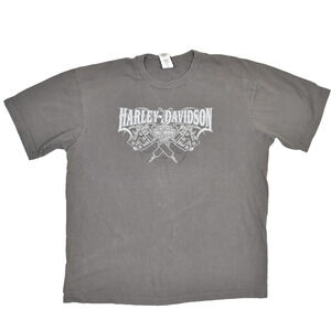 Vintage Harley-Davidson Hamilton Sturgis T-Shirt Gray Regular Size 2XL